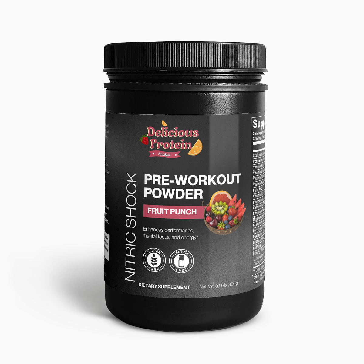 Nitric Shock Pre-Workout Powder (Fruit Punch)